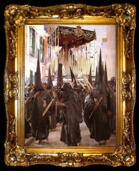 framed  Joaquin Sorolla Seville s Holy Week, ta009-2
